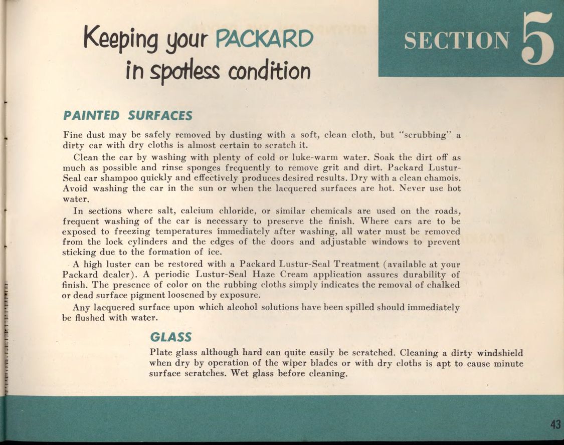 1956 Packard Owners Manual Page 19